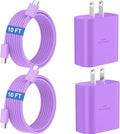 45W Super Fast Charger USB C Android Phone Type C Charger Fast Charging Block with 10FT Cord for Samsung Galaxy S26/S26 Ultra/S26+/S25 Ultra/S25/S24 Ultra/S24/S23 Ultra/S22/S21/S20/Note 10, Purple by Ubearkk