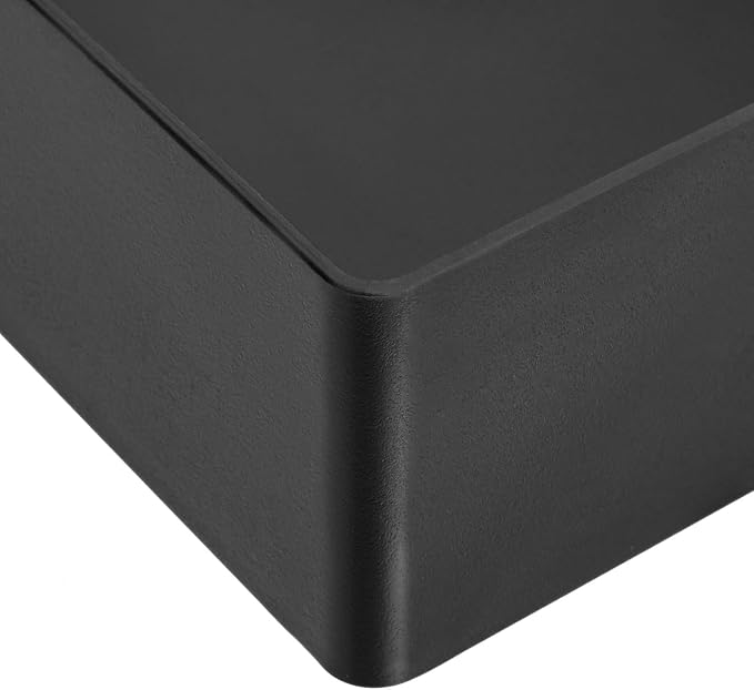 Amazon Basics Rectangular Plastic Desk Organizer Bundle, 3 Pieces with Half Accessory Tray, Small, Black - Image 9