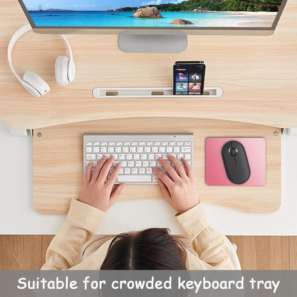 Small Mouse Pad, 5 x 6 Inch Thick Rubber Premium-Textured Non-Slip Portable & Washable Mini Mouse Mat for Women Men Wireless Laptops Keyboard Tray Gaming Work Travel,Gradient Rose - Image 6