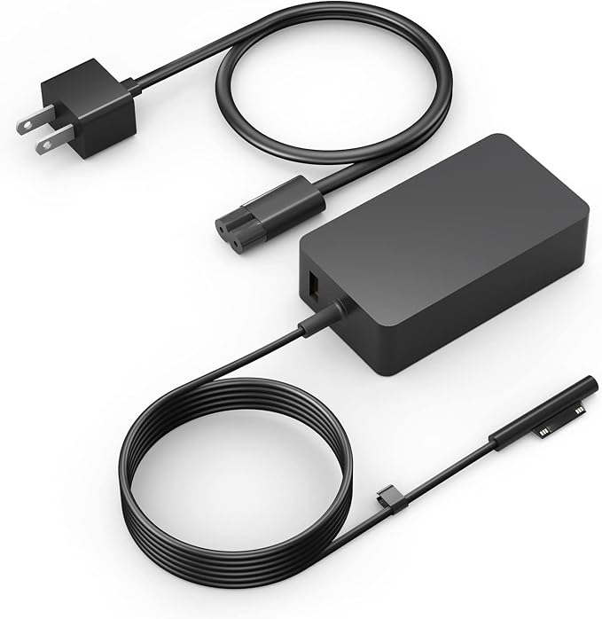 65W Surface Pro Laptop Charger for Microsoft Surface Pro 11,10, 9, 8, 7+, 7, 6, 5 Surface Laptop 5 Studio 4 Go 3 2, Surface Book 3 2 1, Surface Go Tablet, Support 36W, 44W by Yodzgaco