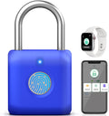 Fingerprint Padlock, Smart Padlock, Locker Lock, Fingerprint Lock with APP Unlock, USB Rechargeable, Suitable for Gym Locker, Locker(Sapphire Blue) by Pothunder