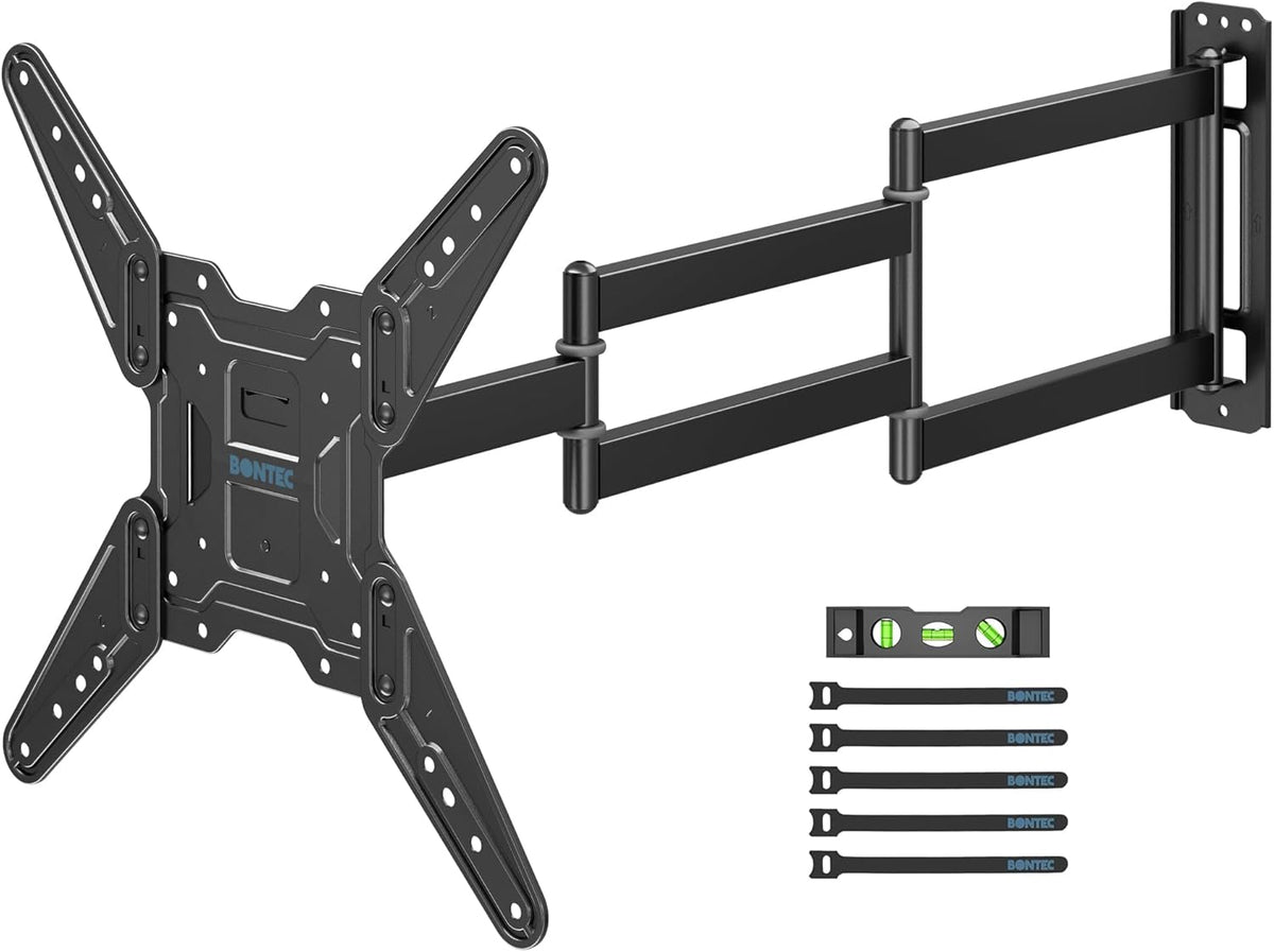 BONTEC Long Arm TV Wall Mount, Full Motion, 37.4" Extension for 26–65" TVs by BONTEC