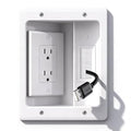 Recessed TV Outlet for in Wall Management Kit Set Box-Two-Hole Socket,TV Wall Kit Hider Box Fits All Plugs by Naerza
