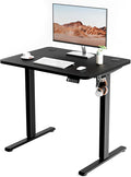 Small Standing Desk, 32"x24" Height Adjustable Sit-Stand Office, Black | Electric Adjustable Standing Desk, Sit to Stand Computer Office Desk with Splice Board, Memory Preset, Lifts 28.7''-46.5" by ERGOMAKER
