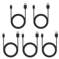 Smays USB to USB C Cable 3ft 5-Pack, Type C Phone Charger Cord Bulk, Black by SMAYS