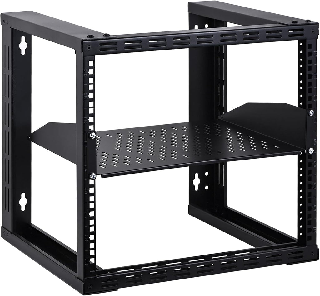 2U Cantilever Universal Rack Shelf - 14in Deep – Rackmount Shelf for 19’’ AV/Network Equipment Racks – 55lbs Capacity - 2 Pack - Image 6