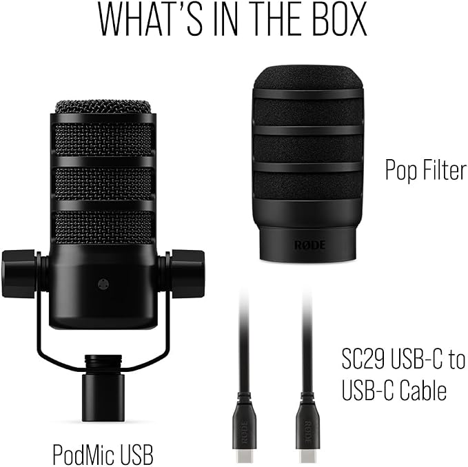 RØDE PodMic USB Versatile Dynamic Broadcast Microphone With XLR and USB Connectivity for Podcasting, Streaming, Gaming, Music-Making and Content Creation (Black) - Image 9