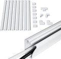 ECHOGEAR Cord Cover for Wires On Wall - Peel & Stick Cable Hider Channel with 10 feet of Plastic Raceway Plus Connector Pack - Ideal for Wall Mounted TVs - White by ECHOGEAR
