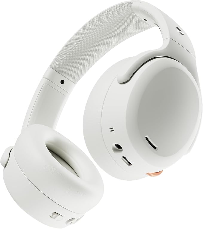 Skullcandy Crusher ANC 2 Noise Cancelling Wireless Headphones - Bone | Multi-Sensory Crusher Bass, Over-Ear Fit, Bluetooth, 60 Hours Battery, Working Out, Gym, Travel, Studying, Music, Gaming by Skullcandy