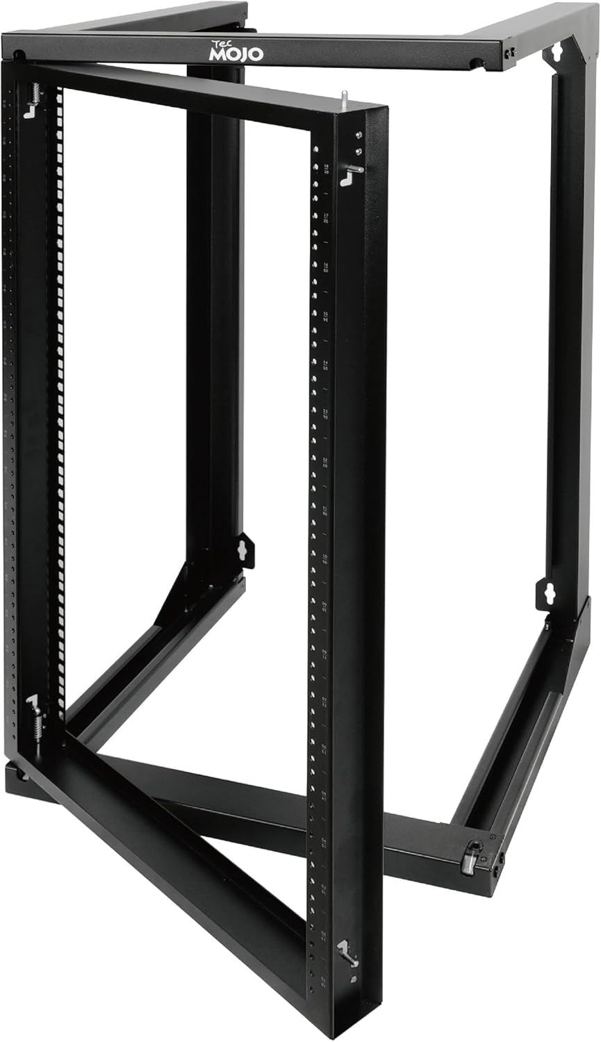 Tecmojo 18U Wall Mount Rack, Server Rack,Open Frame Server Rack,Network Rack for 19inch Computer/AV/Data/IT/Media Equipment,18inch Depth,16inch Apart Mounting Holes,Swing Gate,Square and Tapped Holes by Tecmojo
