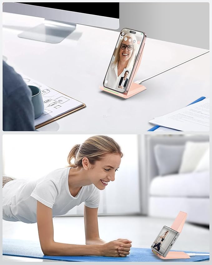 NANAMI Wireless Charger - Wireless Charging Stand Compatible with iPhone 17/17 Air/16/15/14/13/12/11 Pro, 10W Phone Charger Dock Desktop Charging for Samsung Galaxy S26/S26+/S25/S24/S23/S22/S21/S20 - Image 6