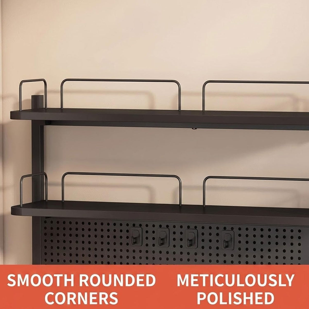 Desk Hutch Dorm, Clamp-on Desktop Bbookshelf Organizer With Pegboard - Image 7