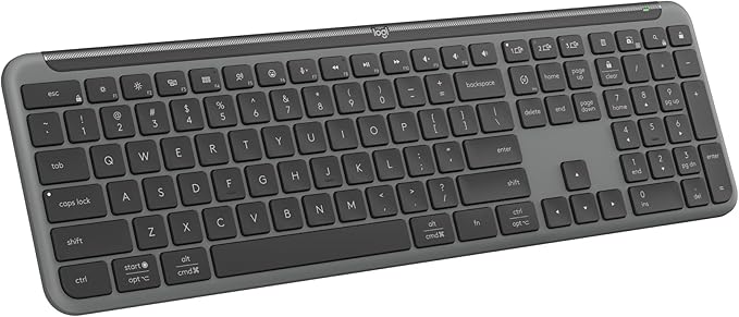 Logitech Signature Slim K950 Wireless Keyboard Sleek Design - Graphite | Sleek design, switch typing between devices, quiet typing, Multi-OS, Windows, Mac, Chrome by Unknown