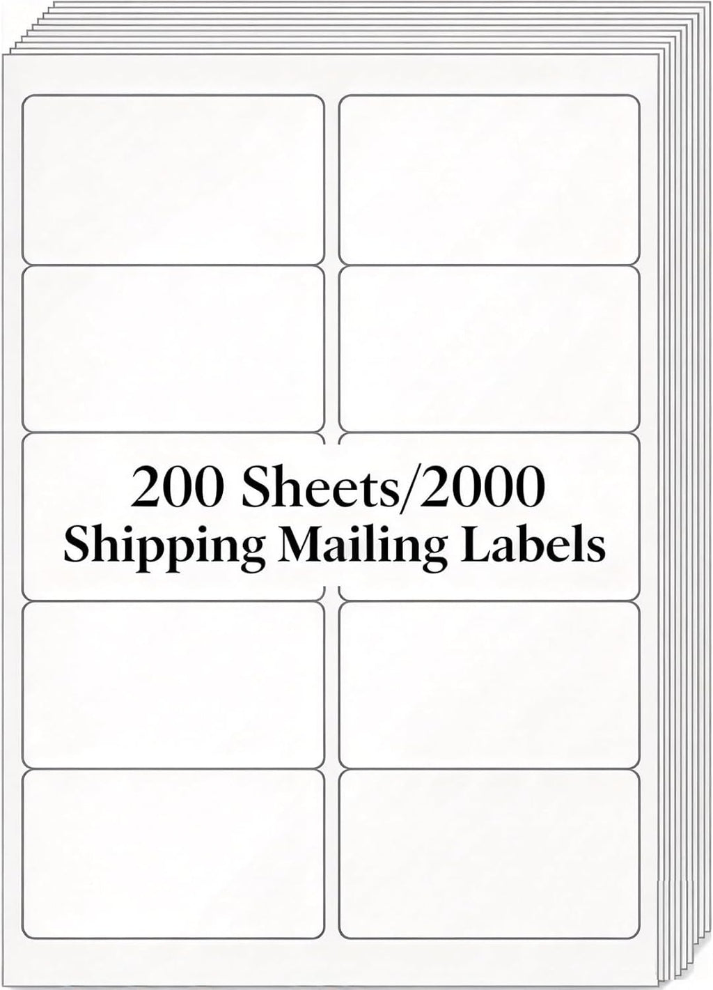 2" x 4" Shipping Mailing Labels - 200 Sheets 10 Up Address Labels Sticker by OnlyPaper