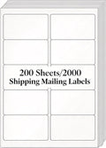 2" x 4" Shipping Mailing Labels - 200 Sheets 10 Up Address Labels Sticker by OnlyPaper