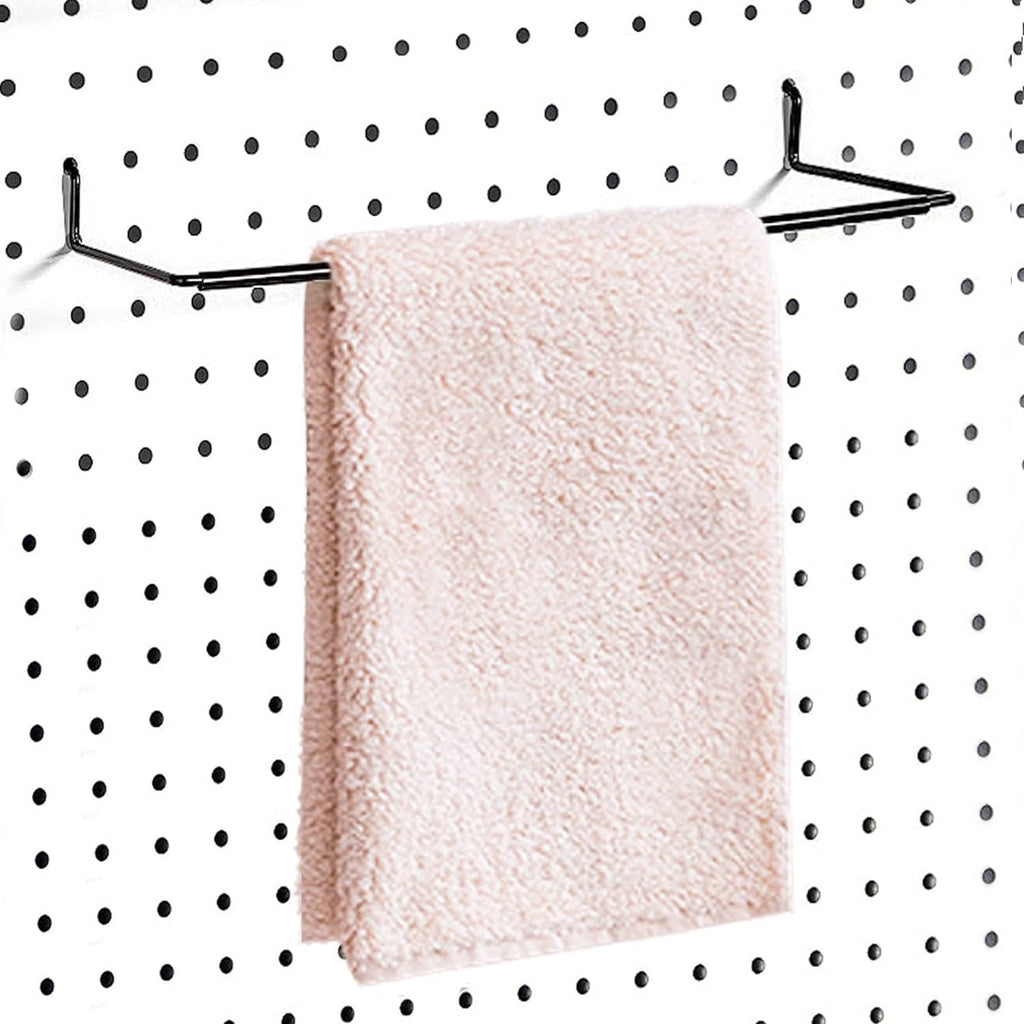 AccEncyc 6 Pack Pegboard Towel Holder Pegboard Hooks for Paper Towels, Kitchen Towels, Stickers, Tapes Great Peg Board Organizer Accessories for Workshop, Garage, Kitchen - Image 6