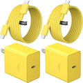 USB C Charger Type C Charger Fast Charging Long 10FT 45W Samsung Charger | for iPhone Air/17 Plus/17 Pro/17 Pro Max/16 Plus/16 Pro Max/15 Pro Max/iPad Pros/Samsung Galaxy S26/S25,Android(Yellow) by NOVOBIT