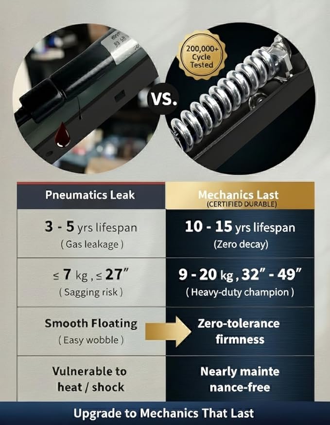 Ergounion Dual Monitor Mount, Holds Screens up to 40 Inches and 25 lbs, Fully Adjustable Dual Monitor Arm with C-Clamp and Grommet Base, Aluminum, Black - Image 3