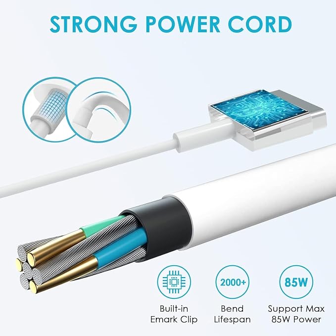 NSPENCM 45W Mac Book Pro Charger, Replacement AC 45w 2T-Tip Connector Power Adapter,Laptop Charger Compatible with Mac Book Air 11 inch and 13 inch After Mid 2012(Applicable to 2012-2017) - Image 5