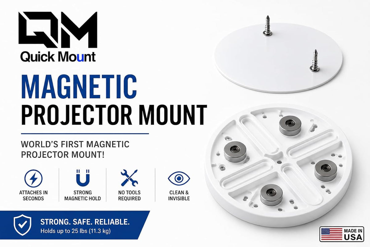 Quick Magnetic Projector Mount, Compatible with Most Ceiling Wall Projector mounts (YiePhiot, WALI, VIVO, QualGear, and More!) - Image 2