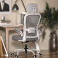 Mimoglad Office Chair, High Back Ergonomic Desk Chair with Adjustable Lumbar Support and Headrest, with flip-up Armrests for Guitar Playing, 5 Years Warranty (Modern, Grey/Gray) by Mimoglad
