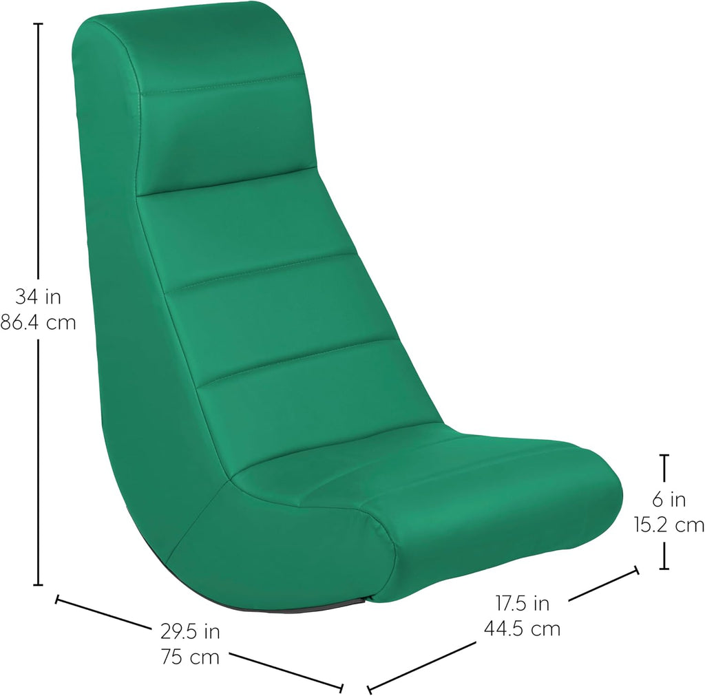 FDP Soft Ergonomic Soft Floor Gaming Rocker - Green, 10489-GN - Image 3