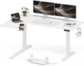 Muvai 59 Inch L Shaped Standing Desk Adjustable Height with Cable Management Tray,Gaming Electric Corner Standing Desk, Sit Stand Computer Table with Reversiable Splice Board,White by Unknown