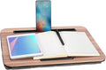 Portable Laptop Desk Fits Up to 16“ Laptops, with Tablet Slot, Built-in Cushion, Great for Home & Office,Lap Desk for Laptop,Lap Desk with Cushion (Warm Brown, Medium) by YUELAKE