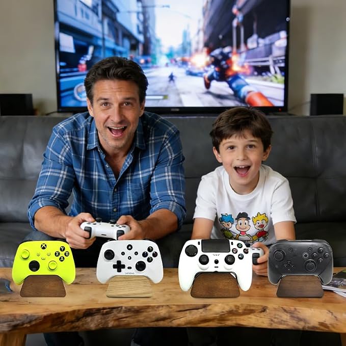 Solid Wood Gamepad Stand, Controller Holder for PS4 PS5 Xbox - Image 6