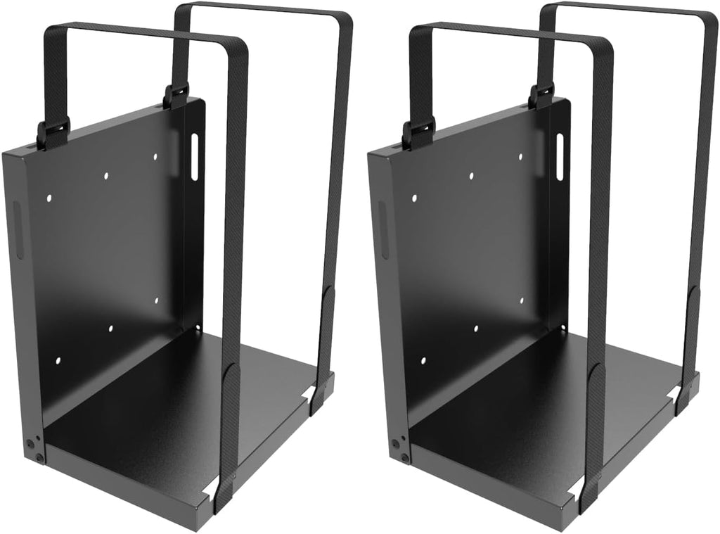 Universal Mount Computer Wall Mount 10" H x 6" W x 10" D, Adjustable Strap Mount for CPU, UPS, Computer Cases or Other Electronic Devices (Pack of 2) by JINGCHENGMEI