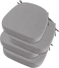 idee-home Outdoor Chair Cushions Set of 4, 17" x 17" D-Shaped | Thick Outdoor Seat Cushions Waterproof Patio Furniture with Ties Dining Pads by idee-home