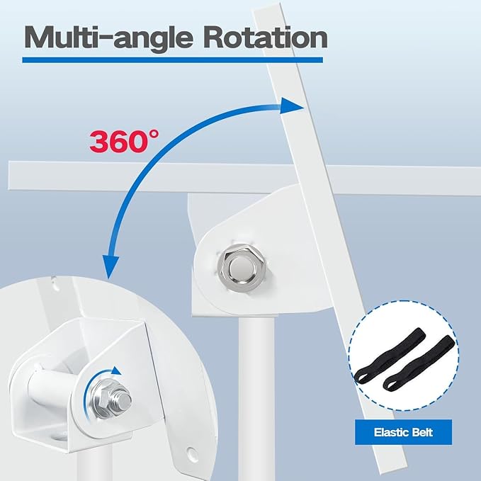 Projector Stand, 22 to 55 Inch Laptop Stand,Projector Tripod with Phone Holder,Tripod for Projector,DJ Equipment,Projector Stand for Outdoor Movies,Office, Home, Stage or Studio (White) - Image 3
