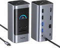 RayCue 14 in 1 Docking Station Dual Monitor, 2 * 4K HDMI, 6 USB Ports, 5 Shortcut Button, 1Gbps Ethernet, PD3.0(No Power Adapter), Laptop Docking Station for Dell/HP/Lenovo/Asus/Acer/Mac by RayCue