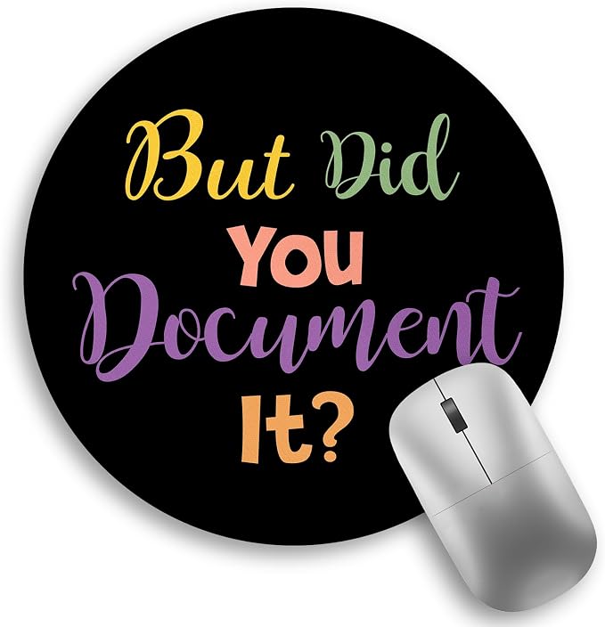 Funny Small Mouse Pad, But Did You Document It, Work Mousepad | Mini Travel Wireless Mice Pad for Computer, Office Accessories, Coworker Gifts, 8.6 x 8.6 inch by Lebrocoli