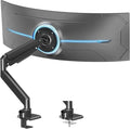 MOUNT PRO Heavy Duty Monitor Arm for 49 inch Ultrawide Screen up to 44 lbs, Single Desk Computer Mount Curved Monitor Stand for Samsung Odyssey G9, Adjustable Gas Spring VESA Mount 75x75 100x100 by MOUNTPRO