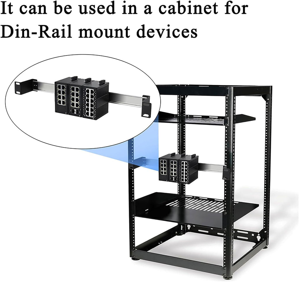 35mm Din Rail Kit Rail Mount Bracket Length 19 Inch 33lb Capacity - Image 4