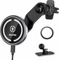 OHLPRO for MagSafe Car Mount Charger iPhone Wireless Car Charger, Stick on Dashboard Magnetic Phone Holder Mount for iPhone 17 Pro Max 16 15 14 Series, 15W Fast Charging, Aluminum Shell by OHLPRO
