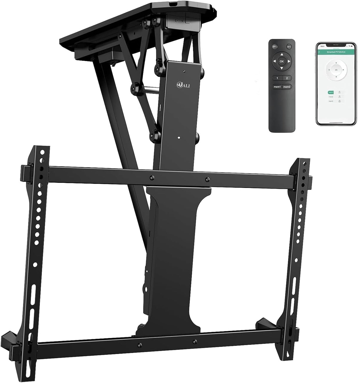 WALI Motorized Ceiling TV Mount for 32-70 inch TVs, Remote and APP Control by WALI