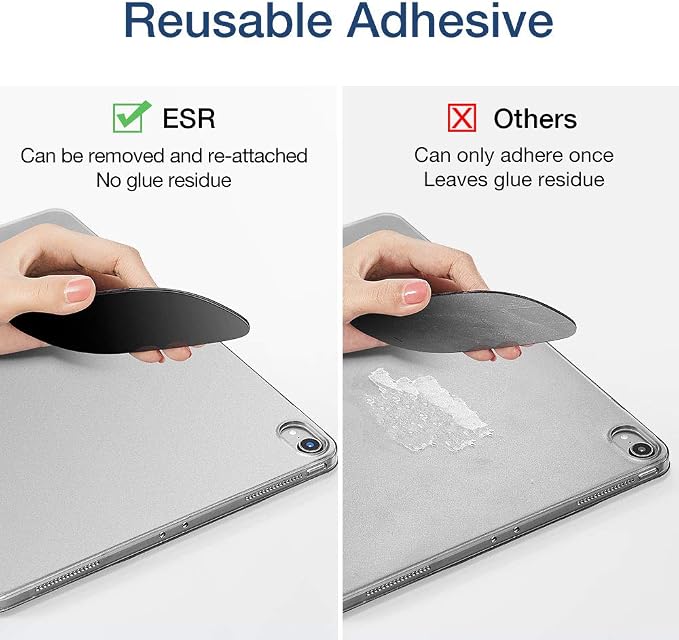 ESR Slim Mouse Holder, Case for Magic Mouse, with Reusable Adhesive | No Glue Residue, Compact Elastic Pouch/Carrying Sleeve, Can Be Attached to iPad or MacBook, Black - Image 3