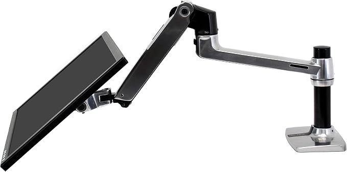 Ergotron – LX Monitor Arm, Single Monitor Desk Mount – fits Flat Curved Ultrawide Computer Monitors up to 34 Inches, 7 to 25 lbs, VESA 75x75mm or 100x100mm – Polished Aluminum - Image 7
