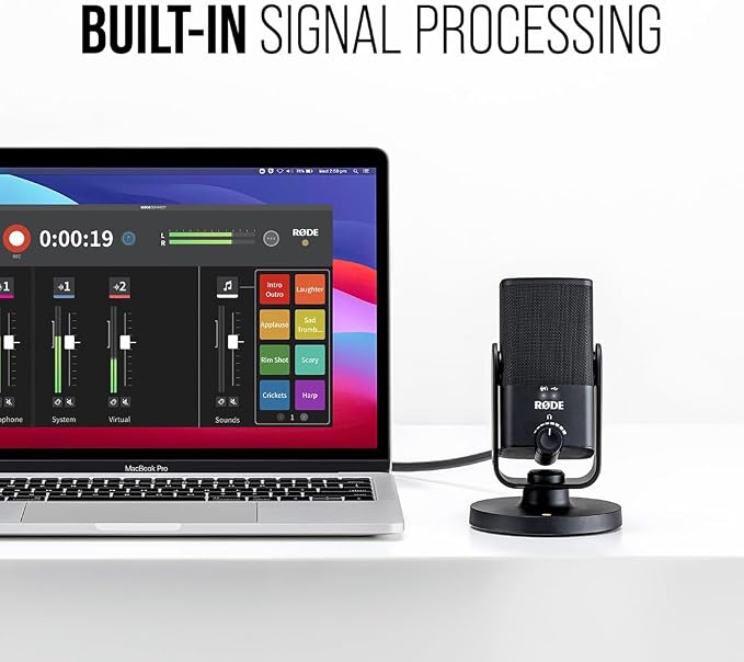RØDE NT-USB Mini Versatile Studio-quality Condenser USB Microphone with Free Software for Podcasting, Streaming, Gaming, Music Production, Vocal and Instrument Recording,Black | Free Software for Podcasting, Streaming, Gaming, Music Production, Vocal a... - Image 2