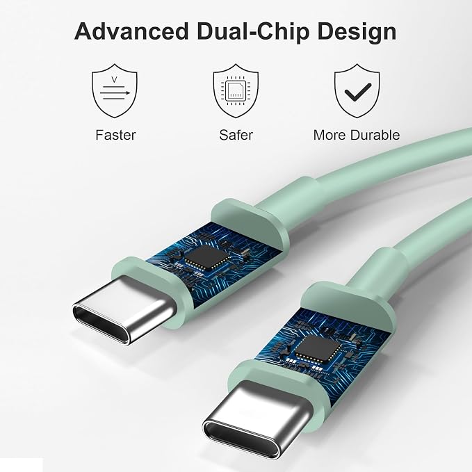 USB C Charger Type C Charger Fast Charging Long 10FT 45W Samsung Charger | for iPhone Air/17 Plus/17 Pro/17 Pro Max/16 Plus/16 Pro/16 Pro Max/15 Pro Max/iPad Pros/Samsung Galaxy S26/S25,Android(Green) - Image 2