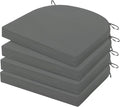 HARBOREST Outdoor Chair Cushions Set of 4, Water Resistant Patio Chair Cushions with Ties, Outdoor Seat Cushions for Patio Furniture, 17"x16"x2", Dark Grey by HARBOREST