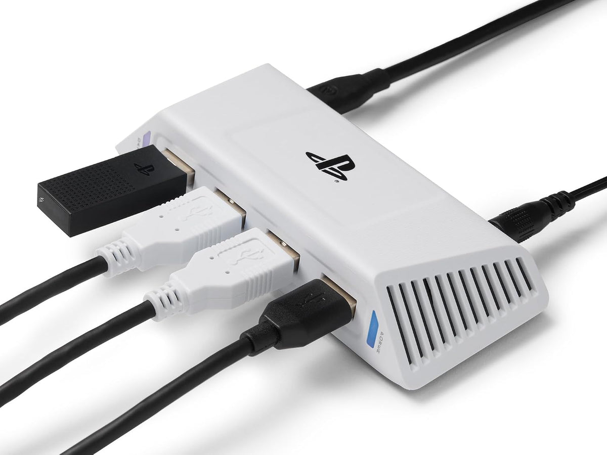 PowerA 4-Port USB 5Gbps Hub for PlayStation®5, USB 3.2, AC Powered, Weighted Base, Officially Licensed - Image 5