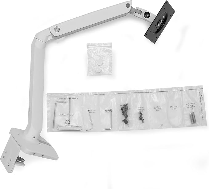 Ergotron – MXV Single Monitor Arm, VESA Desk Mount – for Monitors Up to 34 Inches, 7 to 20 lbs – White - Image 10