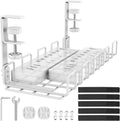 Under Desk Cable Management Tray No Drill Steel 15.7" by REFLYING