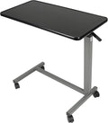 Vaunn Medical Cart Adjustable Overbed Table with Wheels – Rolling Bedside Table for Hospital, Portable Standing Cart & Laptop Desk for Bed, Couch, Wheelchair by Vaunn