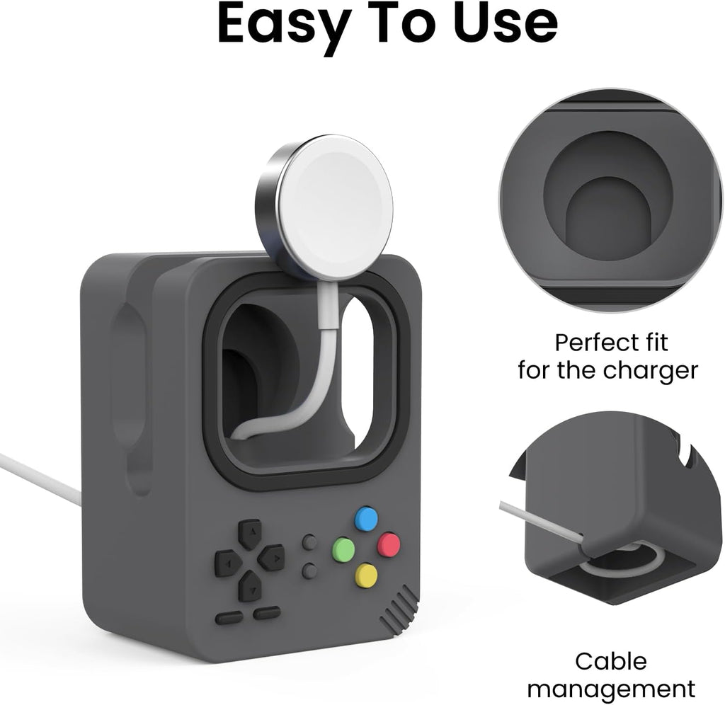 Delidigi Silicone Charger Stand Dock for Apple Watch All Series - Image 4