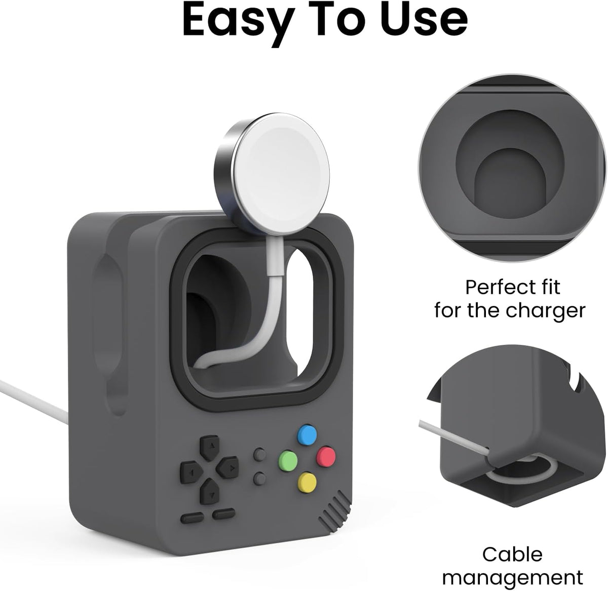 Delidigi Silicone Charger Stand Dock for Apple Watch All Series - Image 4