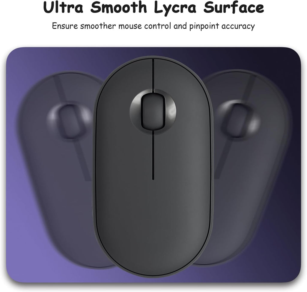 Small Mouse Pad, 5 x 6 Inch Thick Rubber Premium-Textured Non-Slip Portable & Washable Mini Mouse Mat for Women Men Wireless Laptops Keyboard Tray Gaming Work Travel,Gradient Violet - Image 3